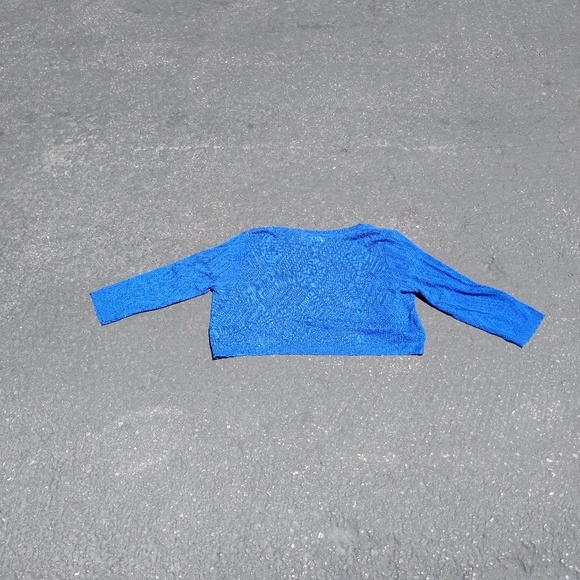 Kim Rogers Royal Blue Cropped Shrug - Picture 2 of 5